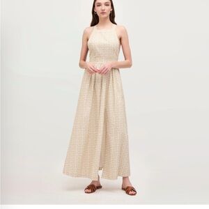 Hill House The Addie Dress Sand Basketweave Cotton Sateen NWT XL